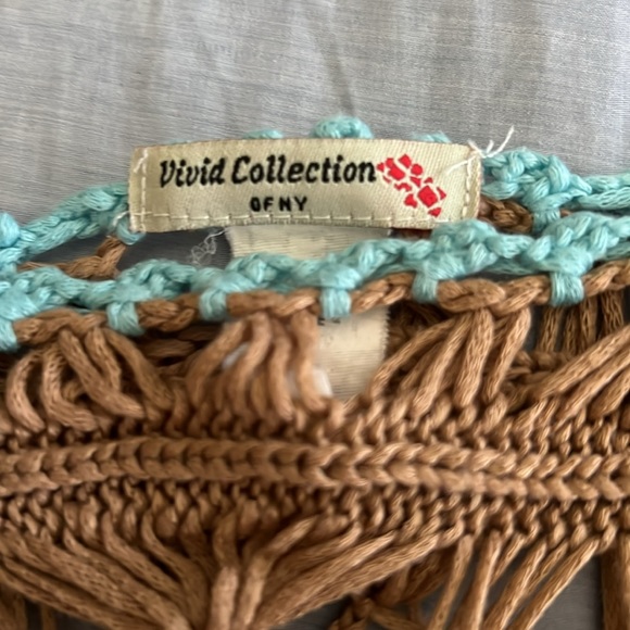 Colorful boho cropped sweater - Picture 2 of 4